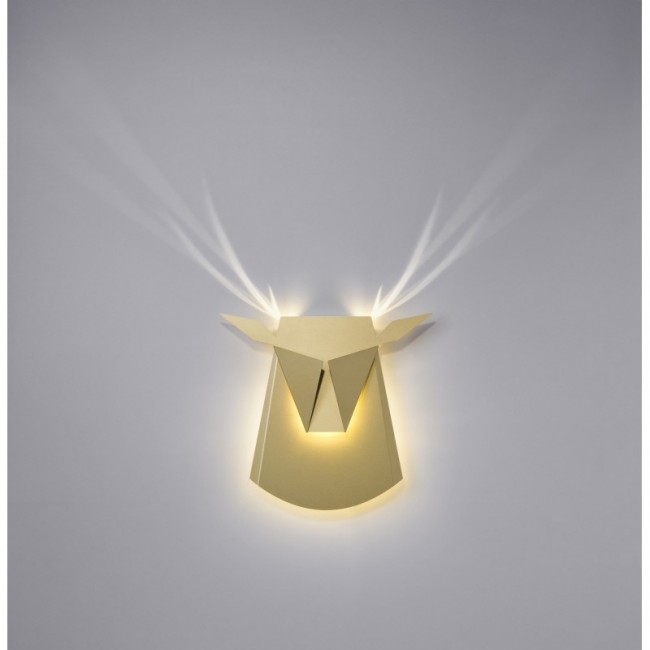 Popuplighting Deer Head 골드 ALUMINIUM STEEL 하드와이어 CAN BE WIRED TO ELECTRICITY POINT IN THE ROOM
