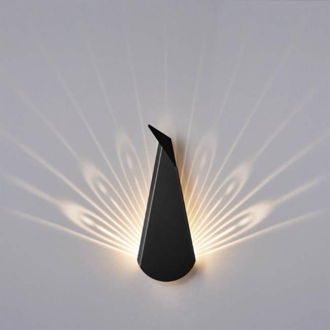 Popup Lighting Peacock 블랙 ALUMINIUM STEEL 하드와이어 CAN BE WIRED TO ELECTRICITY POINT IN THE ROOM