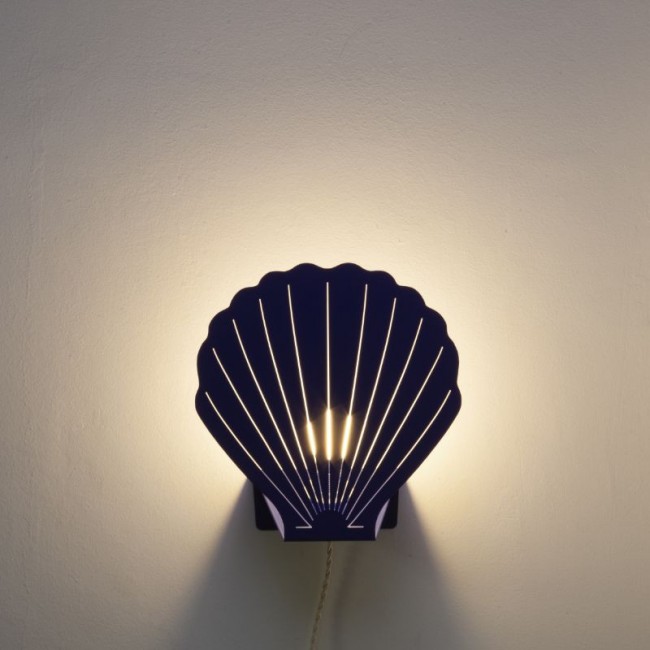 Goodnight Light Decoupage Lamp Sea Shell SMALL 블랙