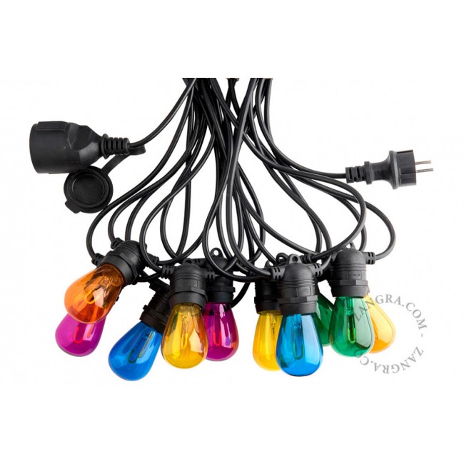 Zangra String Light 367 CABLE 블랙 CABLE/2166 GLASS TYPE COLORED