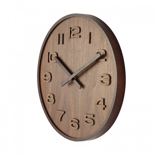 넥스타임 Wood Wood 벽시계 Big 브라운 NeXtime Wood Wood Wall Clock Big  Brown 01299