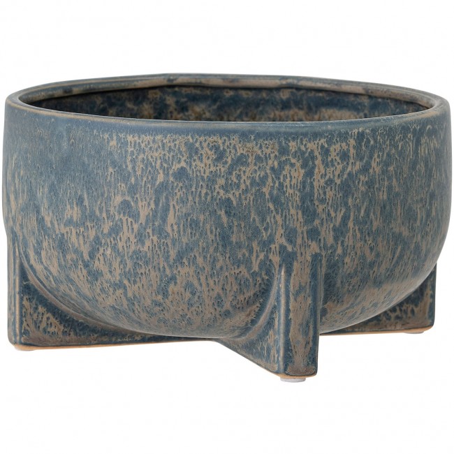 블루밍빌 Beryl Pot 19 5 cm 스톤웨어 블루 Bloomingville Beryl Pot Ø19 5 cm Stoneware  Blue 01247