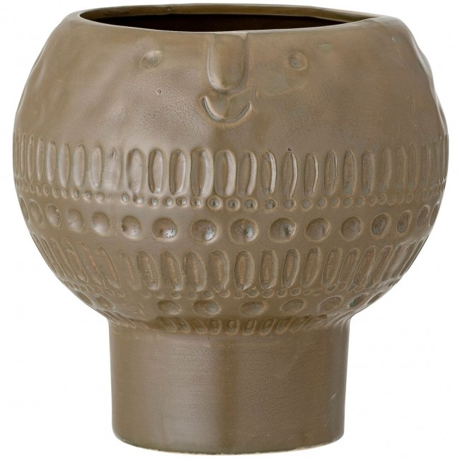 블루밍빌 Maik Pot 스톤웨어 15 5 cm 브라운 Bloomingville Maik Pot Stoneware Ø15 5 cm  Brown 01239