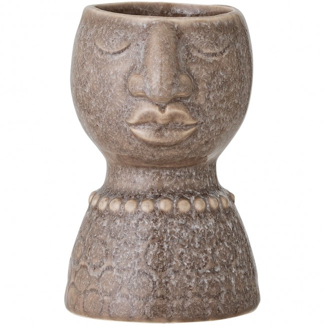 블루밍빌 Magdi 화병 꽃병 스톤웨어 14x8 cm 브라운 Bloomingville Magdi Vase Stoneware 14x8 cm  Brown 01063