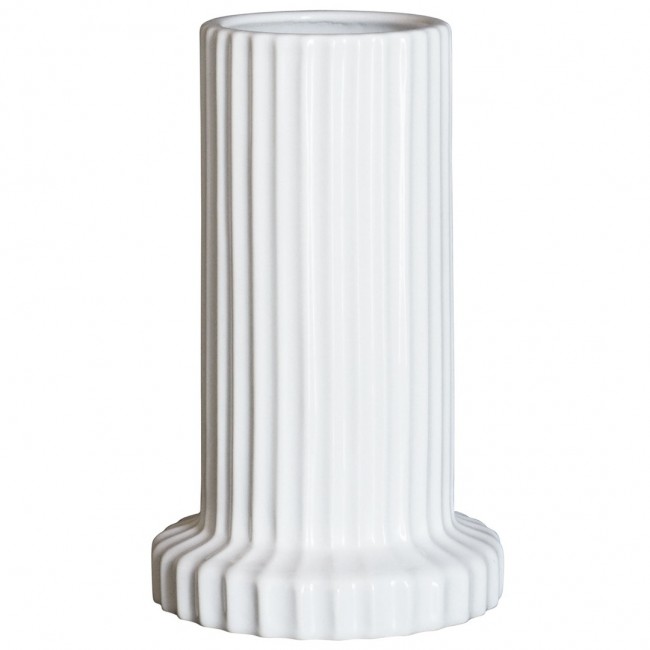 디비케이디 스트라이프 화병 꽃병 Shiny 화이트 DBKD Stripe Vase  Shiny White 01033