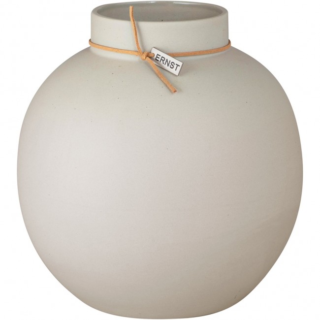 에른스트 화병 꽃병 스톤웨어 Round D21 H22 Beige ERNST Vase Stoneware Round D21 H22  Beige 00968