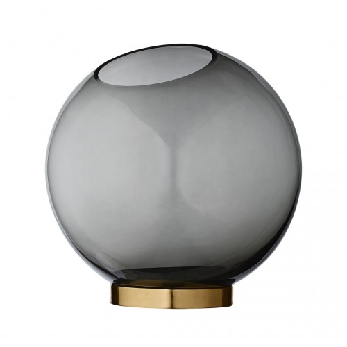 에이와이티엠 Globe 화병 꽃병 21 cm 블랙 / 브라스 AYTM Globe Vase Ø21 cm  Black / Brass 00942
