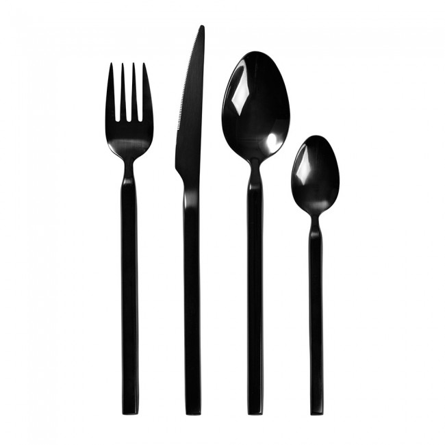 브로스테코펜하겐 Tvis 커트러리 16-피스S 블랙 Broste Copenhagen Tvis Cutlery  16-pieces  Black 04298