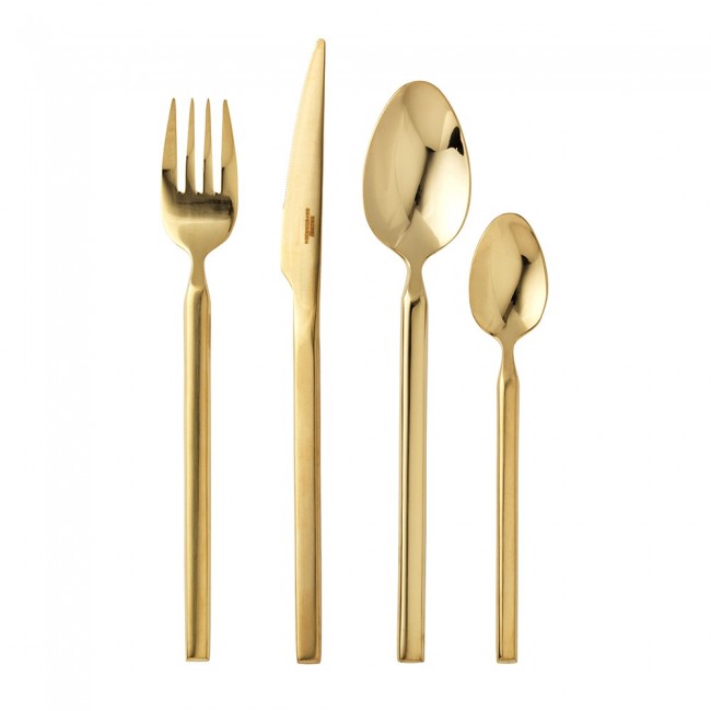 브로스테코펜하겐 Tvis 커트러리 16-피스S 골드 Broste Copenhagen Tvis Cutlery  16-pieces  Gold 04270