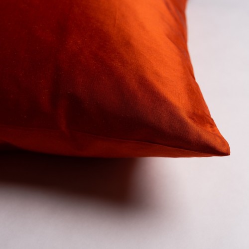 리눔 실크 쿠션 커버 40x40 러스티 오렌지 Linum Silk Cushion Cover 40x40   Rusty Orange 02815