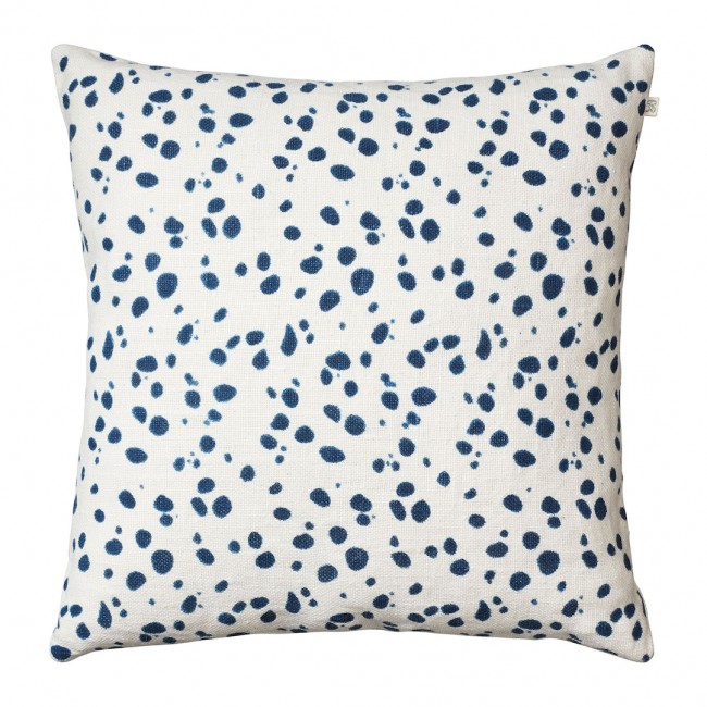 샤트왈앤욘손 Tiger Dot 쿠션 커버 50x50 cm 화이트/블루 Chhatwal & Jonsson Tiger Dot Cushion Cover 50x50 cm  White/Blue 02305