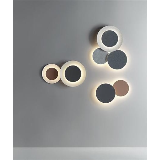 비비아 퍽 월 아트 Triple LED Triac Dim 브라운 / Grey Vibia Puck Wall Art Triple LED Triac Dim Brown / Grey 04096
