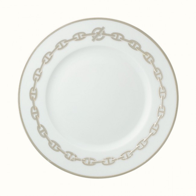 에르메스 디저트접시 Chaine d’ancre platine Hermes Dessert plate Chaine d’ancre platine 00075