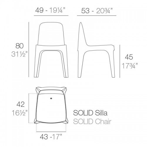 본돔 Solid 체어 의자 250672 Vondom Solid Chair 250672 19722