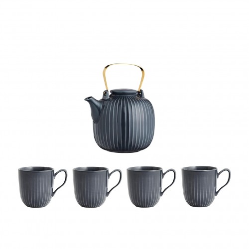 Kahler Hammershoei Set of 티포트 With Cups Ku00e4hler Kahler Hammershoei Set of Teapot With Cups 13475