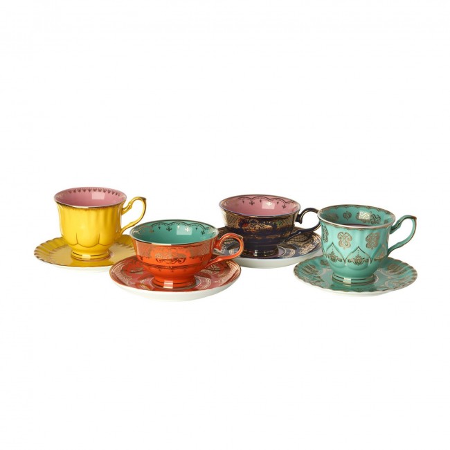 폴스 포텐 Grandpa Cup with 소서 Set of 4 Pols potten Grandpa Cup with Saucer Set of 4 13398