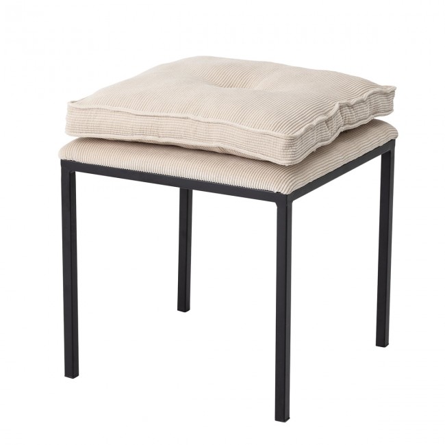 블루밍빌 - Tammy 스툴 위드 쿠션 블랙 / beige Bloomingville - Tammy stool with cushion  black / beige 13593