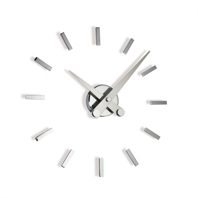 노몬 - Puntos suspensivos 벽시계 with 12 hour marks 크롬 / steel Nomon - Puntos suspensivos wall clock with 12 hour marks  chrome / steel 13509