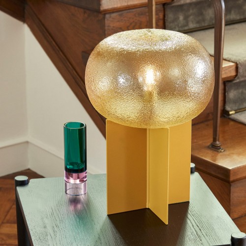 힙쉬 - 글라스 테이블 lamp amber Huebsch Interior - Glass table lamp  amber 12069