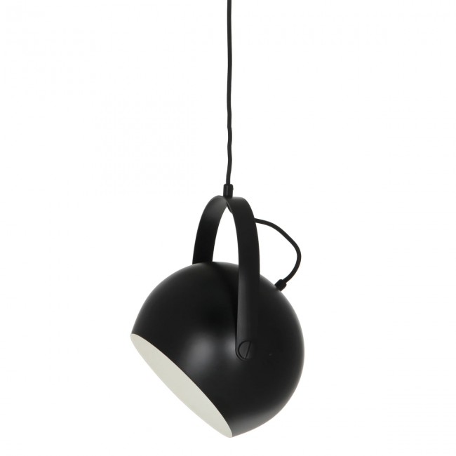 프랜슨 - 펜던트 ball lamp with handle oe 19 cm 블랙 / 화이트 Frandsen - pendant ball lamp with handle oe 19 cm  black / white 09504