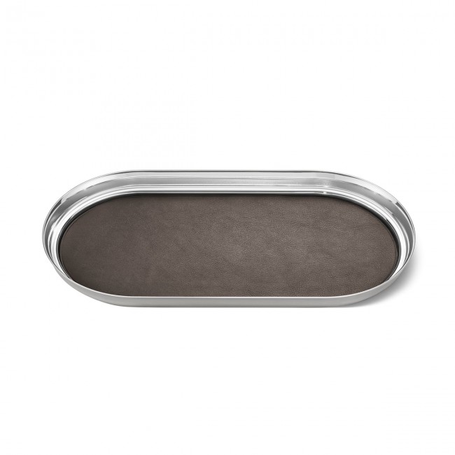 조지젠슨 - 맨해튼 트레이 35 x 18 cm 스테인리스 스틸 / 레더 Georg Jensen - Manhattan tray 35 x 18 cm  stainless steel / leather 09006