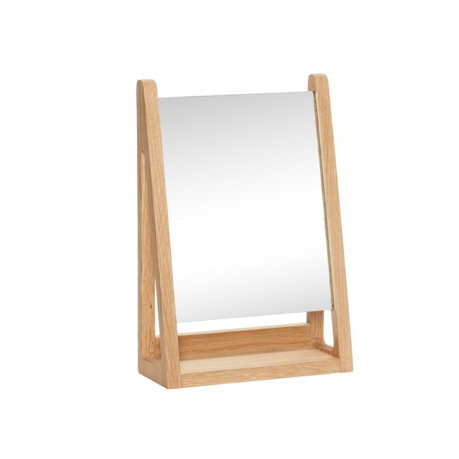 힙쉬 - 테이블 거울 22 x 32 cm oak Huebsch Interior - Table mirror  22 x 32 cm  oak 08102