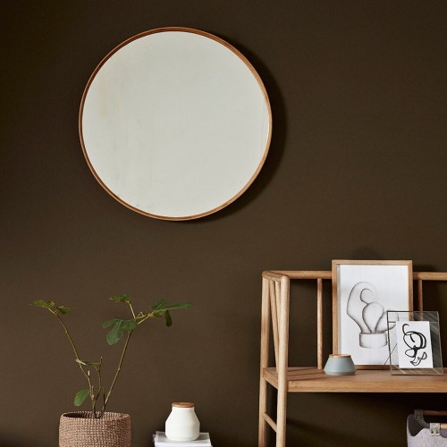 힙쉬 - Round wall 거울 Ø 80 cm / 뱀부 Huebsch Interior - Round wall mirror  Ø 80 cm / bamboo 07717