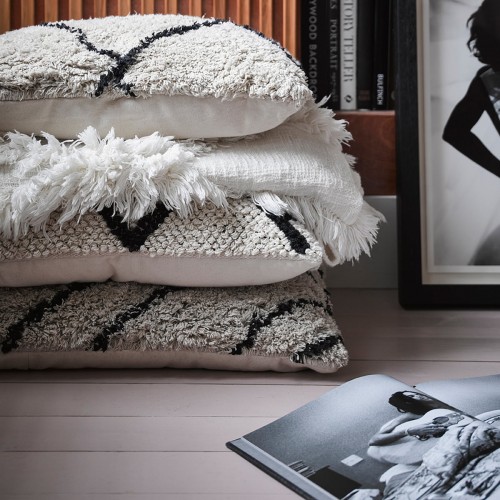 에이치케이리빙 - 지그재그 베개 60 x 40 cm 블랙 / 화이트 HKliving - Zigzag pillow  60 x 40 cm  black / white 06412