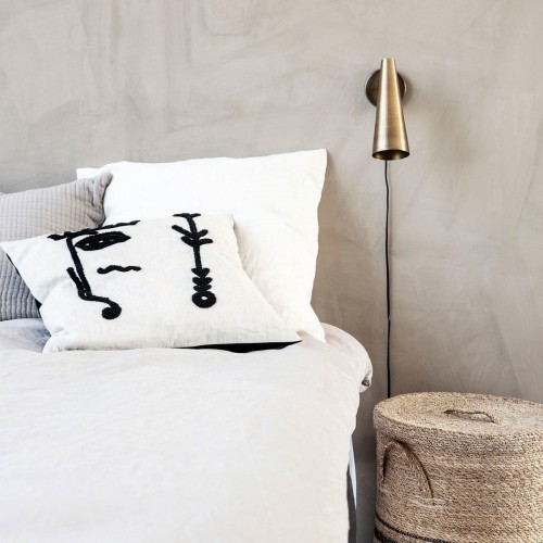 하우스닥터 - Ingo 쿠션 커버 50 x 50 cm beige / 블랙 House doctor - Ingo cushion cover  50 x 50 cm  beige / black 06396