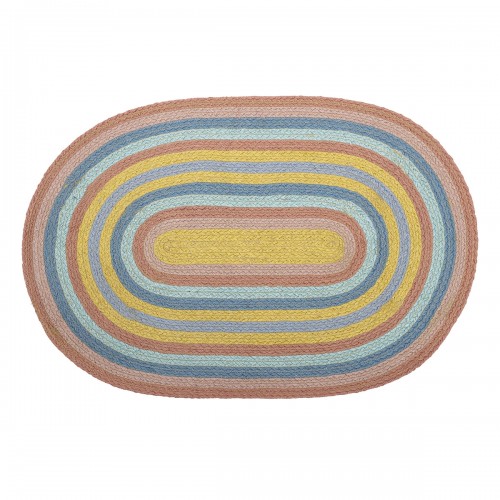 블루밍빌 - Jute carpet 레인보우 오발 75 x 50 cm multicoloured Bloomingville - Jute carpet rainbow oval  75 x 50 cm  multicoloured 05493