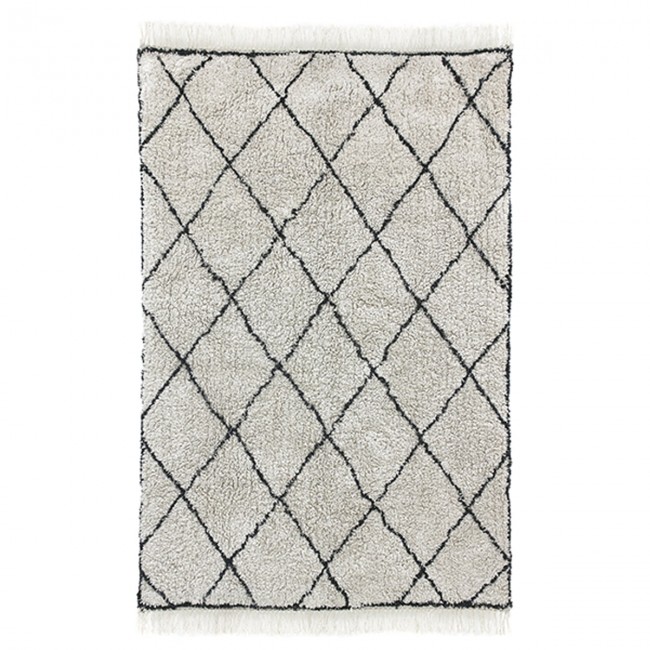 에이치케이리빙 - 다이아몬드 carpet 120 x 180 cm 화이트 / 블랙 HKliving - Diamond carpet  120 x 180 cm  white / black 05487