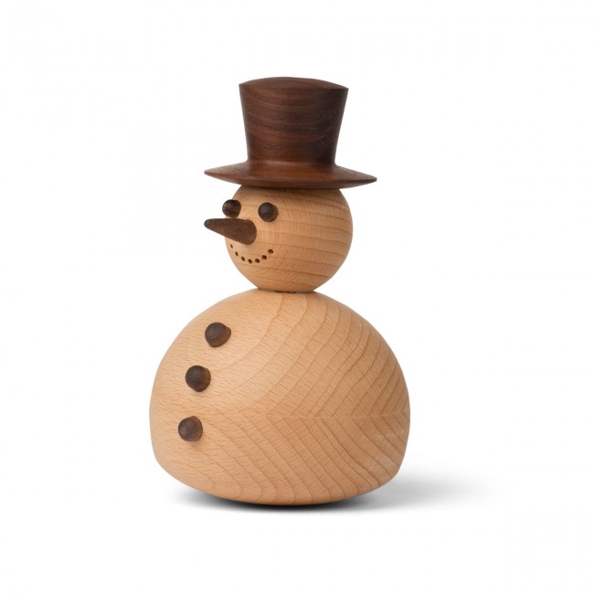 스프링 코펜하겐 - Snowman 데코라티브 figure 월넛 / beech Spring Copenhagen - Snowman decorative figure  walnut / beech 05085
