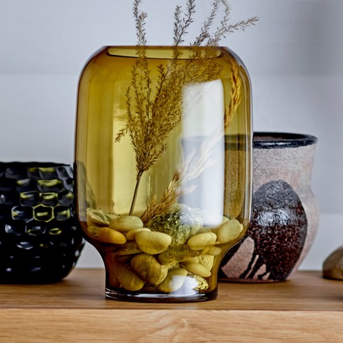 블루밍빌 - Adine 글라스 화병 꽃병 h 25 cm 옐로우 Bloomingville - Adine Glass vase  h 25 cm  yellow 04524
