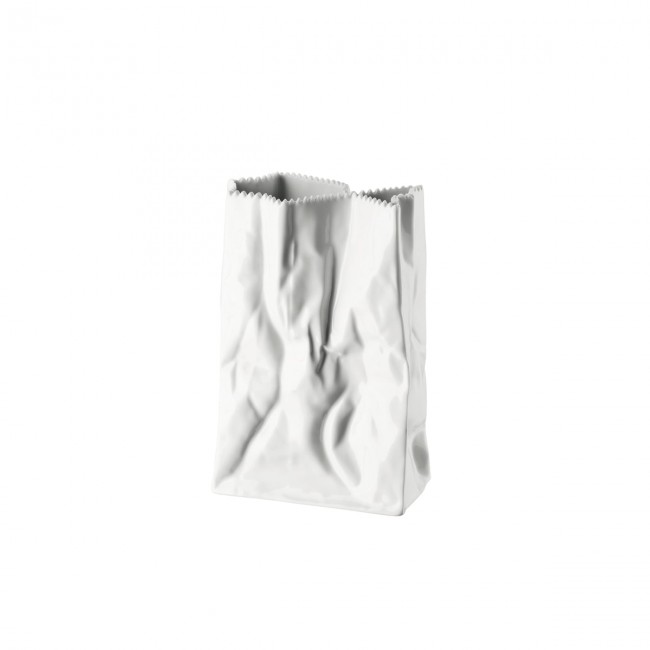 로젠탈 - Paper Bag 화병 꽃병 18 cm glazed 화이트 Rosenthal - Paper Bag Vase  18 cm  glazed white 04471