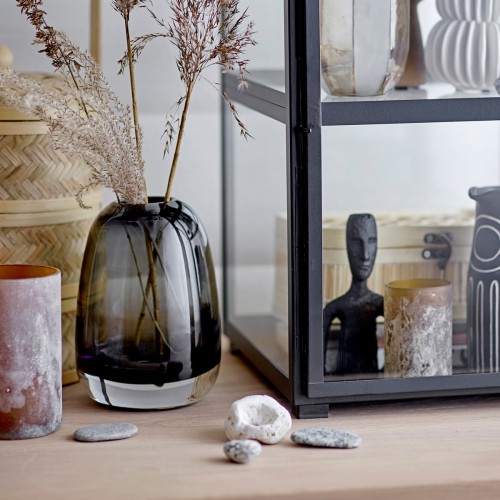 블루밍빌 - Adjo 글라스 화병 꽃병 h 17 5 cm grey Bloomingville - Adjo Glass vase  h 17 5 cm  grey 04425