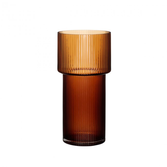 힙쉬 - 화병 꽃병 amber coloured Huebsch Interior - Vase  amber coloured 04165