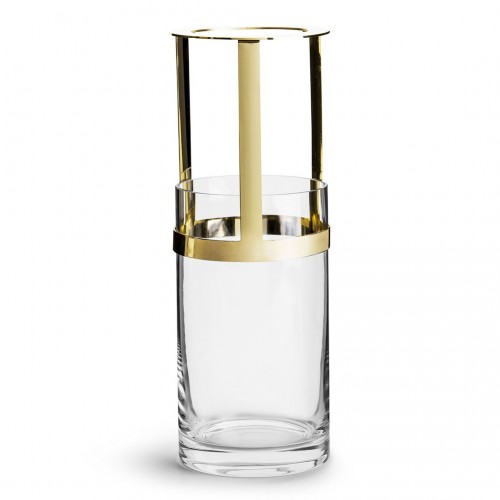 사가폼 Hold 화병 꽃병 15cm 글라스/골드 Sagaform Hold Vase 15cm  Glass/Gold 06379