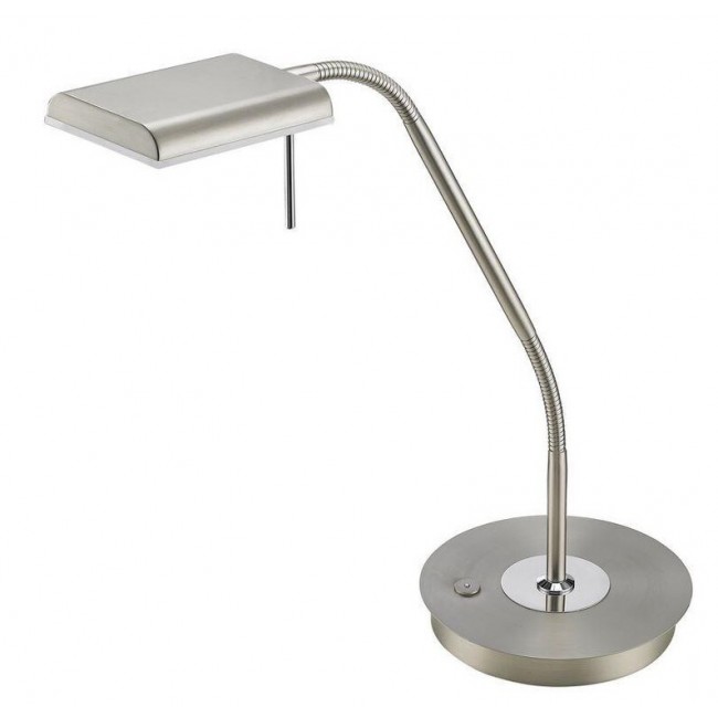 트리오 Bergamo 테이블조명/책상조명 매티드 니켈 / 화이트 Trio Bergamo Table Lamp Matted nickel / White 32524