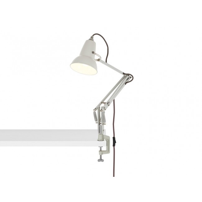 앵글포이즈 오리지널 1227 미니 램프 위드 데스크 클램프 린넨 화이트 Anglepoise Original 1227 Mini Lamp with Desk Clamp Linen white 32494