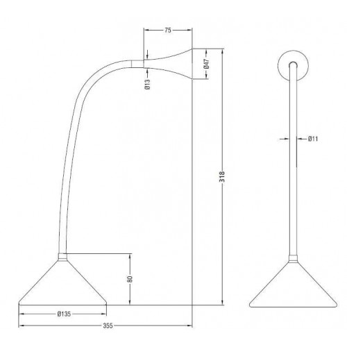 리얼리티 Viper flexible 테이블조명/책상조명 (스위치 버전) 블랙 Reality Viper flexible table lamp with switch Black 32428