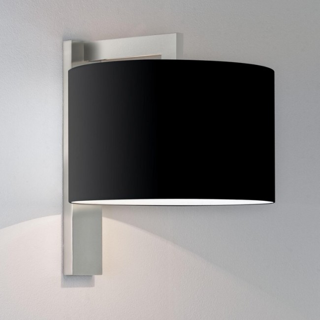 아스트로 Ravello 벽조명 벽등 + shade round 250mm 니켈 / 블랙 Astro Ravello wall light + shade round 250mm Nickel / Black 26419