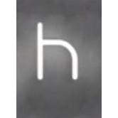 아르떼미데 Alphabet of Light Lowercase h + Wall support 화이트 Artemide Alphabet of Light Lowercase h + Wall support White 25072
