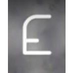 아르떼미데 Alphabet of Light Uppercase E + Wall support 화이트 Artemide Alphabet of Light Uppercase E + Wall support White 25062