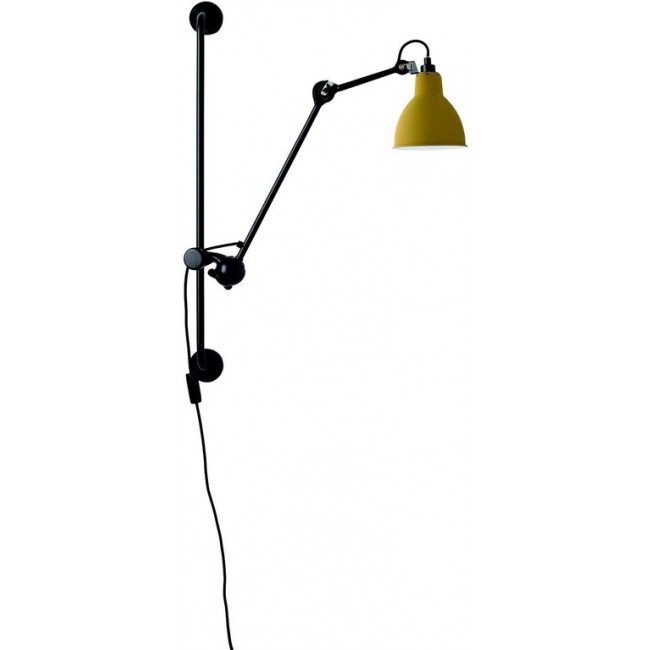 DCW 에디션 램프 그라스 210 Round 블랙 / 옐로우 DCW EDITIONS Lampe Gras 210 Round Black / Yellow 24357