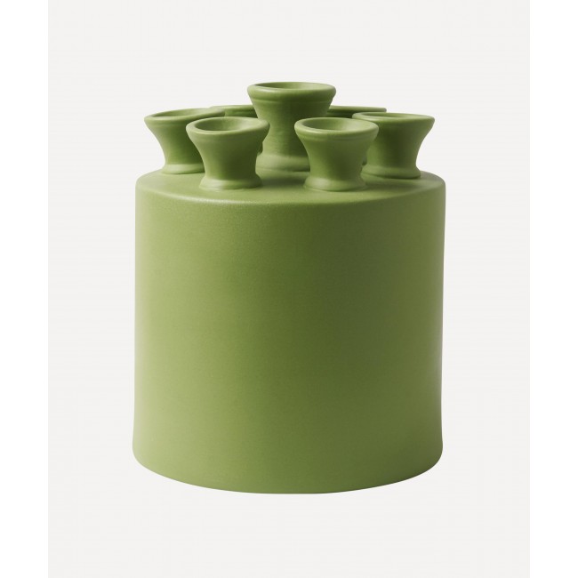 헤이넌 델프트 블라우 KLEI 실린더 튤립 화병 꽃병 그린 Heinen Delfts Blauw KLEI Cylinder Tulip Vase Green 00698