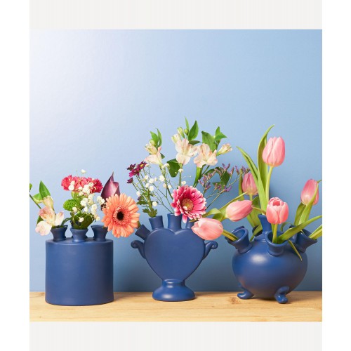 헤이넌 델프트 블라우 KLEI 라지 튤립 화병 꽃병 on Legs 블루 Heinen Delfts Blauw KLEI Large Tulip Vase on Legs Blue 00680
