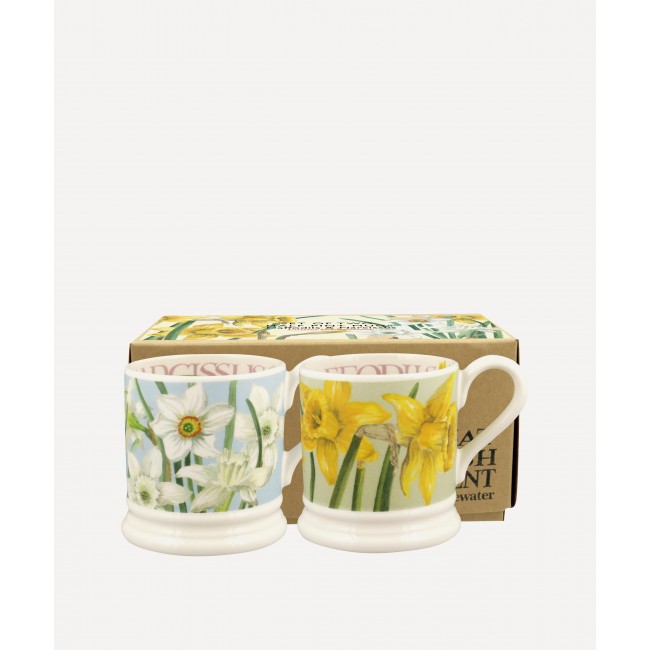 엠마 브릿지워터 Daffodils and Narcissus Boxed Half-Pint 머그 2세트 구성 Emma Bridgewater Daffodils and Narcissus Boxed Half-Pint Mugs Set of Two 00451