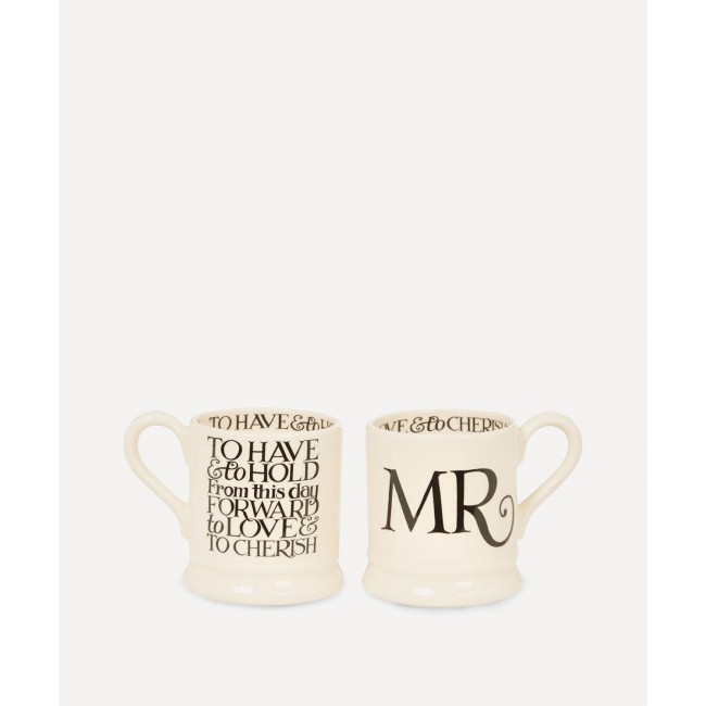엠마 브릿지워터 Mr. and Mr. Half Pint 머그 2세트 구성 Emma Bridgewater Mr. and Mr. Half Pint Mugs Set of Two 00436