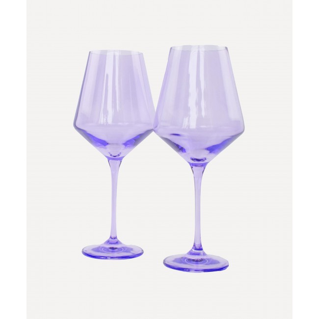 에스텔 컬러드 글라스 Lavender Stemware 2세트 구성 Estelle Colored Glass Lavender Stemware Set of Two 00317