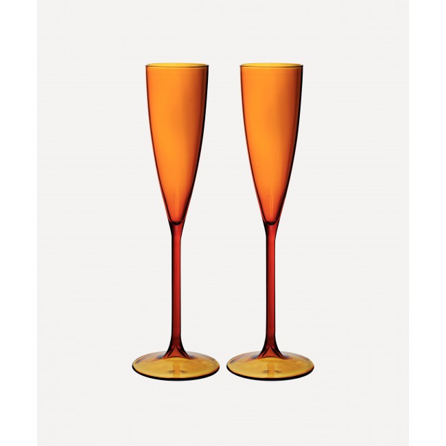 메종 발작 Amber 샴페인 Fltes 2세트 구성 Maison Balzac Amber Champagne Flûtes Set of Two 00303